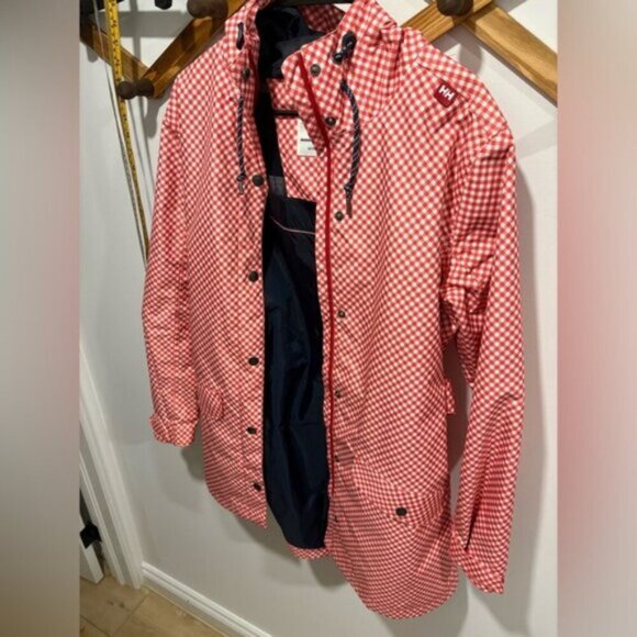 Like new- HALLY HANSEN GINGHAM PRINT - RAIN COAT- Large - Picture 3 of 12